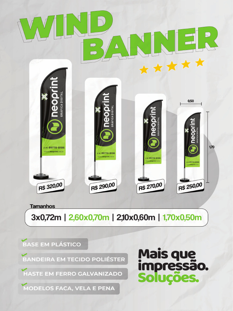 Preços e Modelos de Banners Wind | PDF