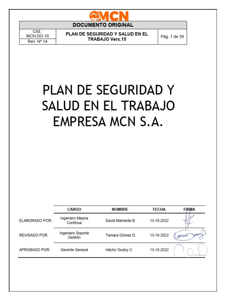 Plan de SST | PDF | Seguridad y salud ocupacional | Business