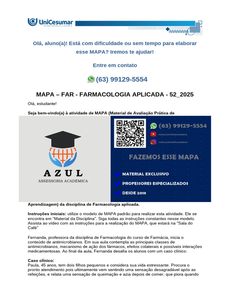 Orientações para MAPA em Farmacologia | PDF | Doenças e distúrbios ...