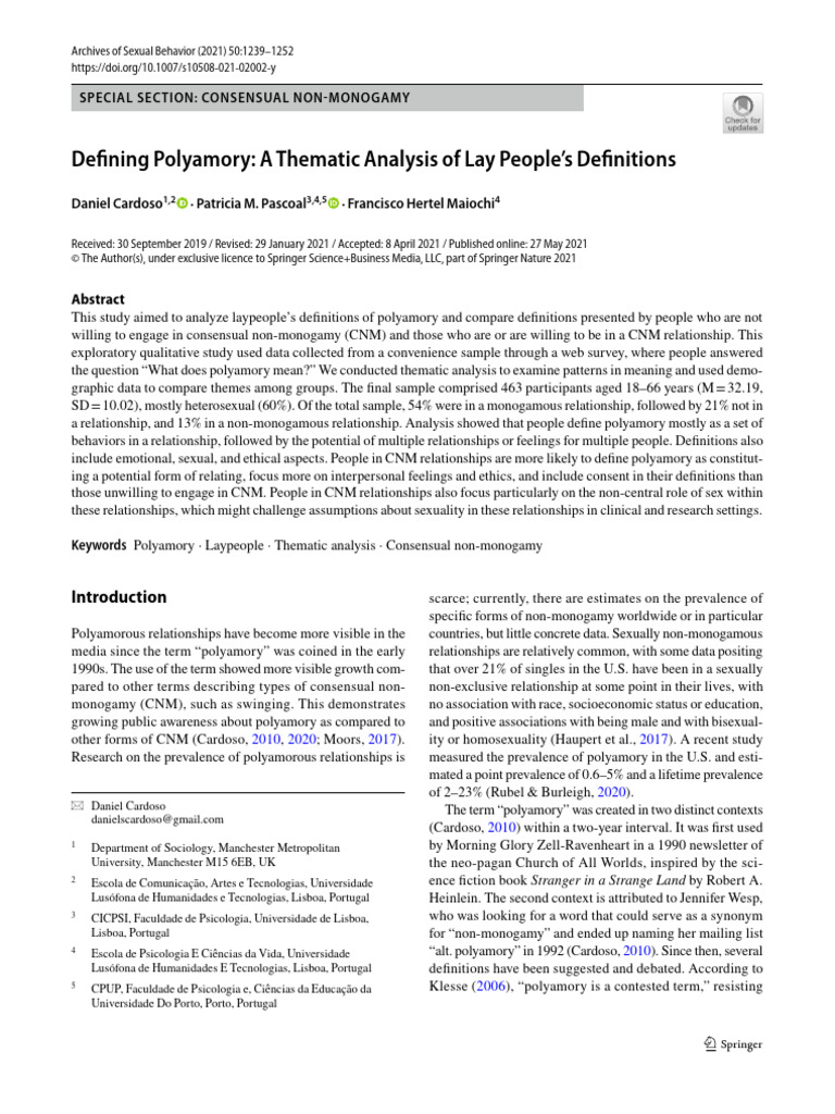 Understanding Polyamory Definitions | PDF | Polyamory | Love