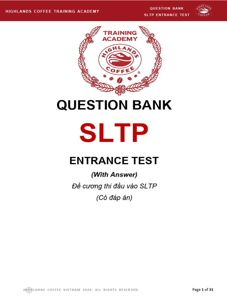 QUESTION BANK SLTP With Answer - 2024 | PDF