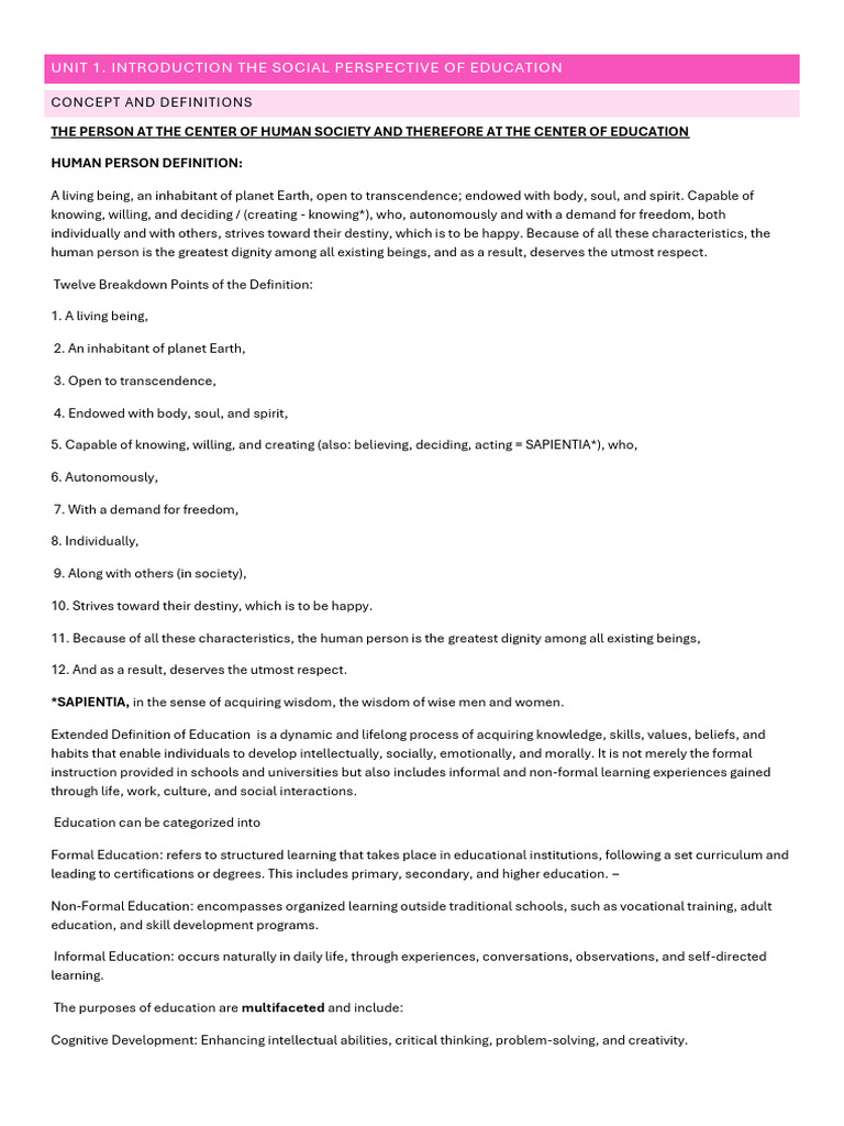 Social Perspective on Education Explained | PDF | Socialization ...
