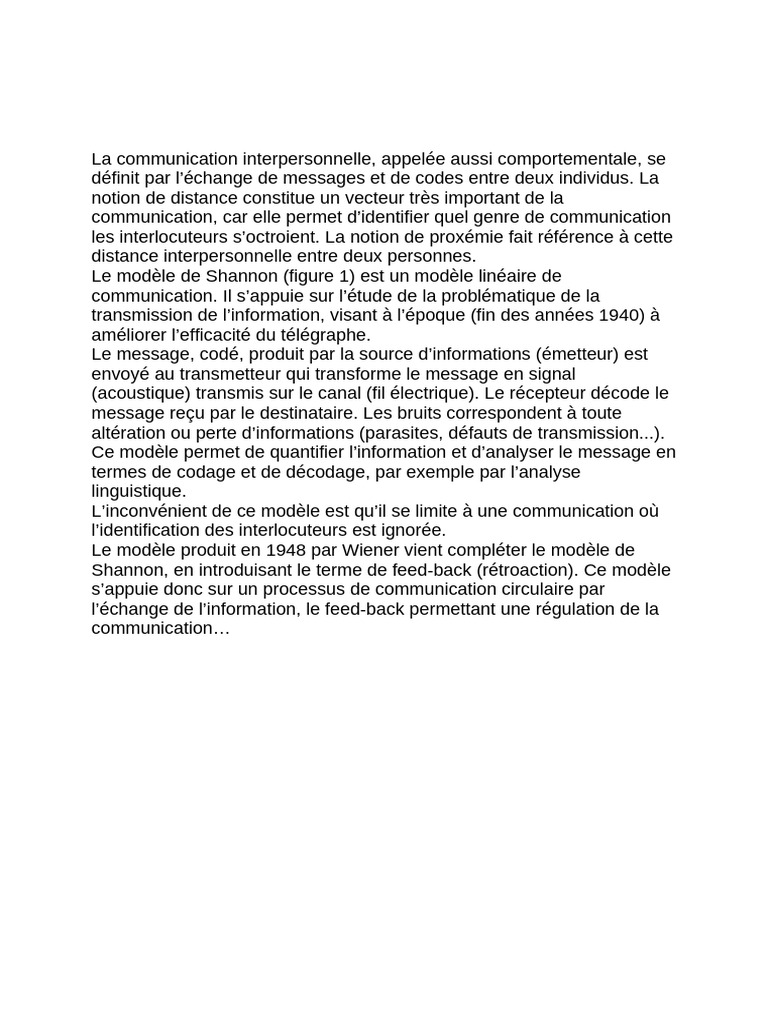 Comprendre la communication interpersonnelle | PDF | la communication ...