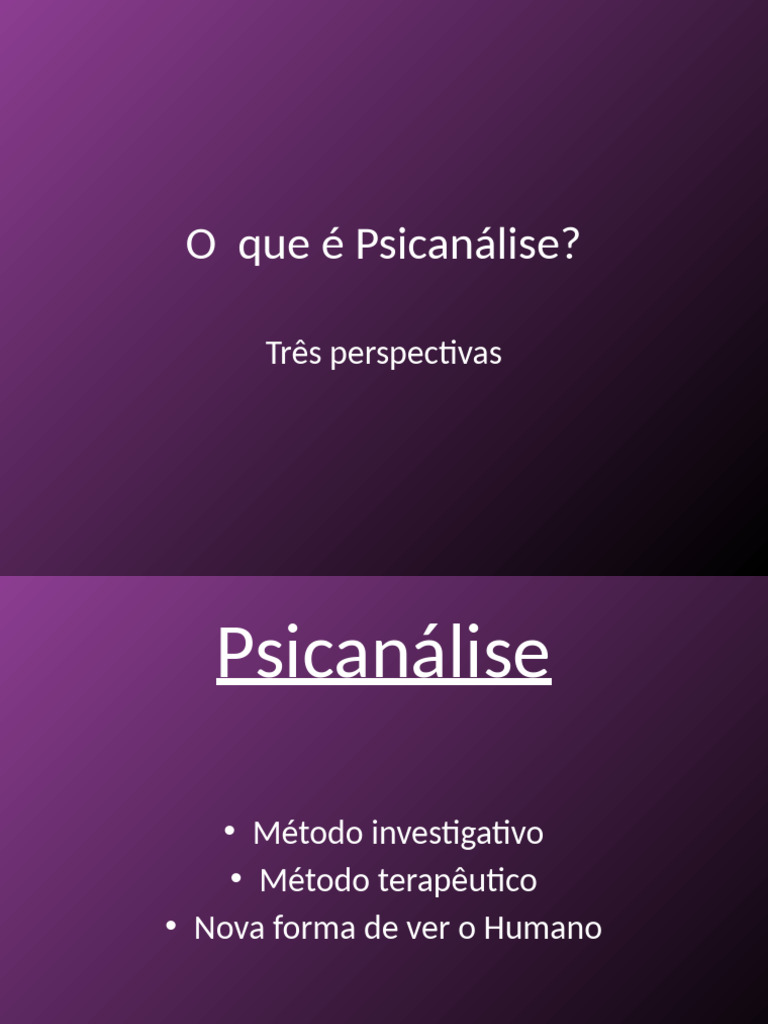 O que é Psicanálise | PDF