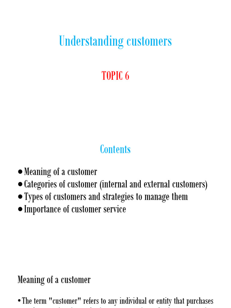 Customer Types and Management Strategies | PDF | Employee Retention ...