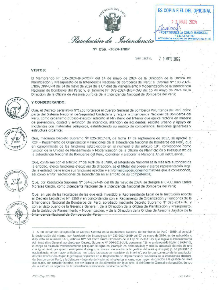 RI 038-2024-INBP - Memoria Anual 2023 | PDF