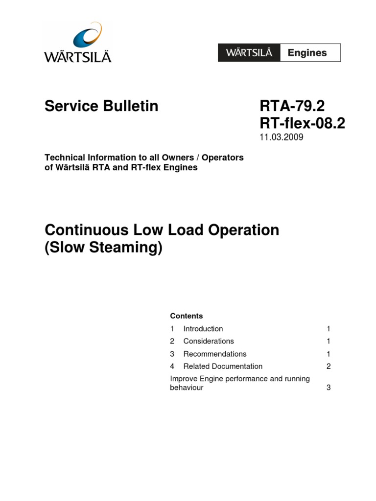 RTA-79.2: Low Load Operation Guidelines | PDF | Internal Combustion ...
