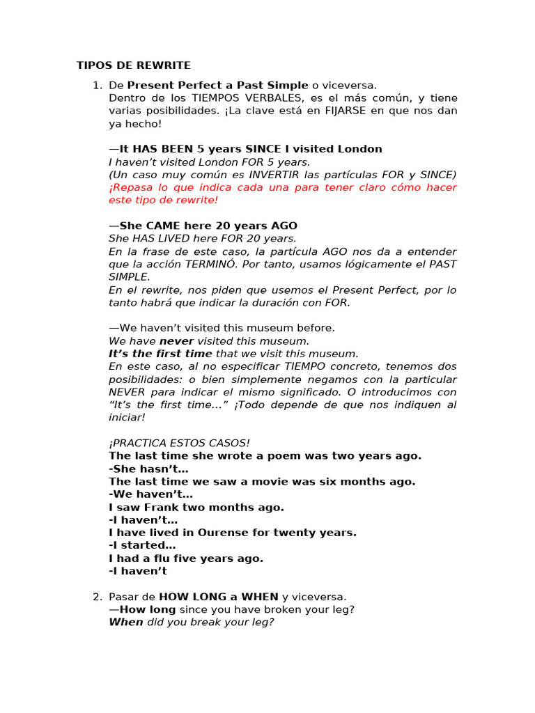 Tipos de Rewrite en Gramática | PDF