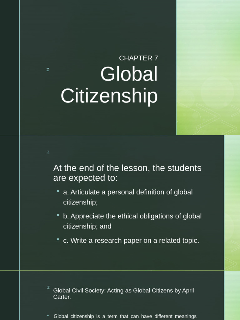 Understanding Global Citizenship Concepts | PDF | Citizenship | Civil ...