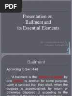 Bailment & Its Essential Elements