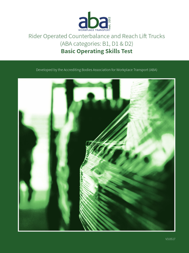 Basic Skills Test for Lift Truck Operators | PDF | Forklift | Elevator