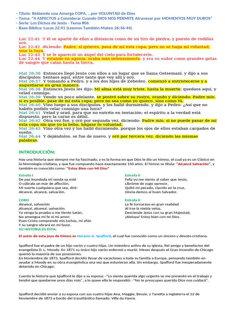 Momentos Difíciles y la Voluntad de Dios | PDF | Cristo (título) | Jesús