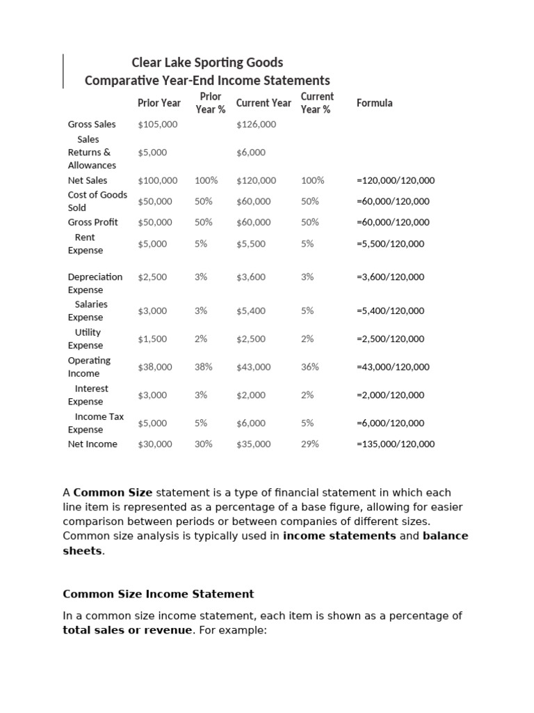 Common Sized - Income Statement | PDF | Income Statement | Expense