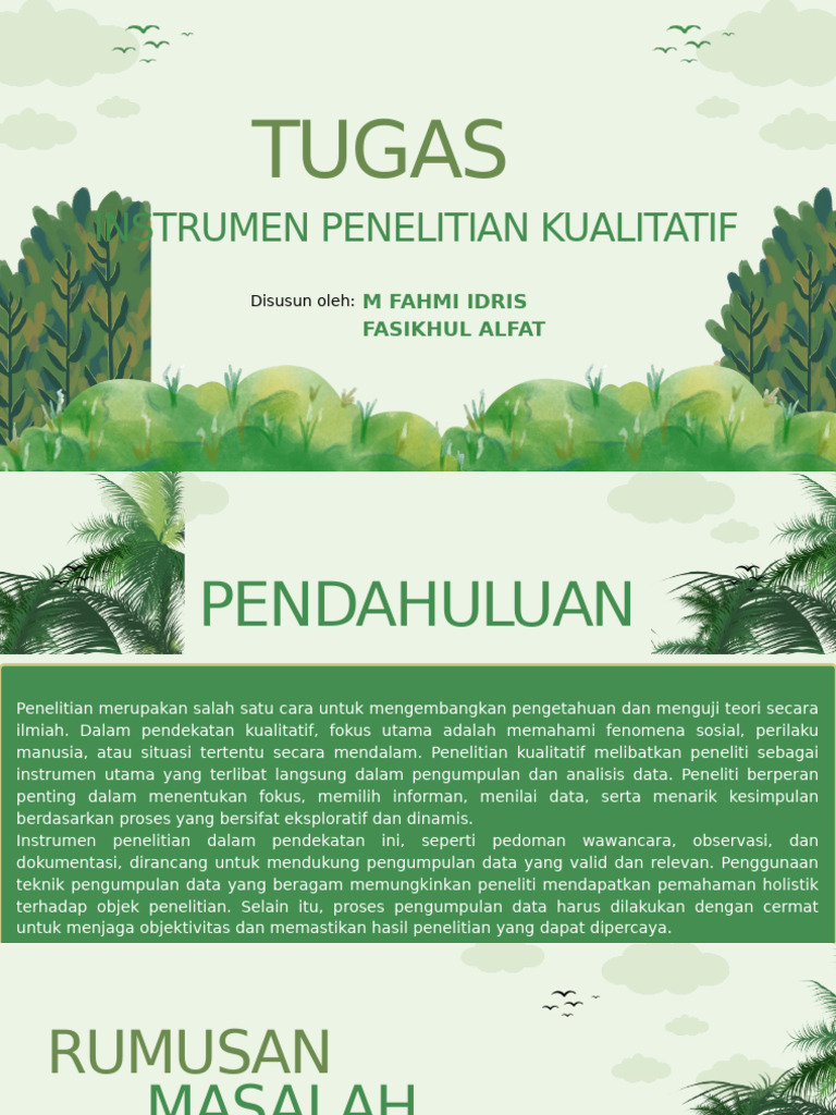 Instrumen Penelitian Kualitatif | PDF