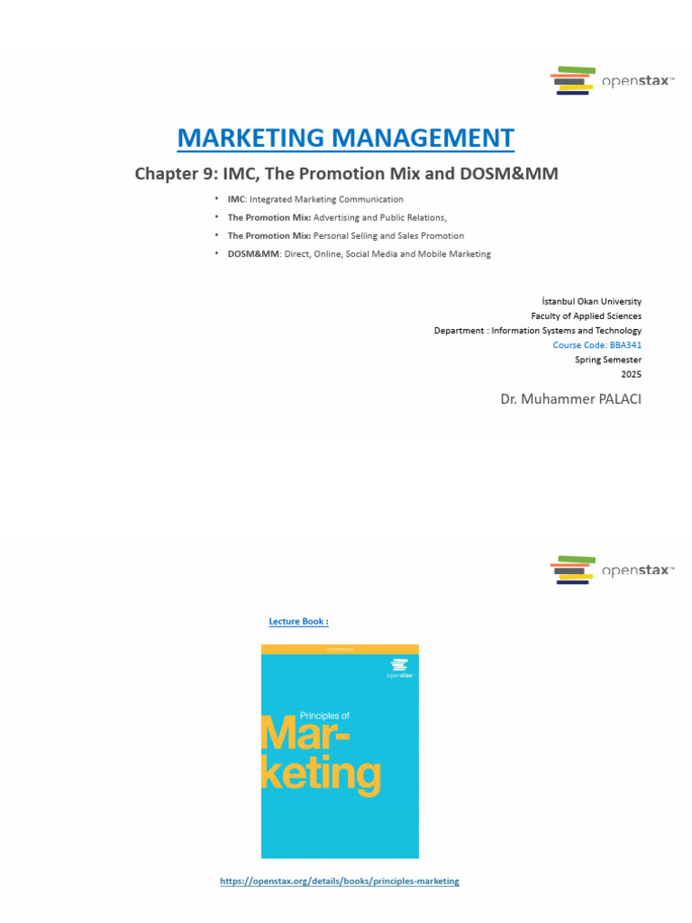 Lect - 9 - IMC - Promotion Mix - Direct.... and Mobile Marketing ...