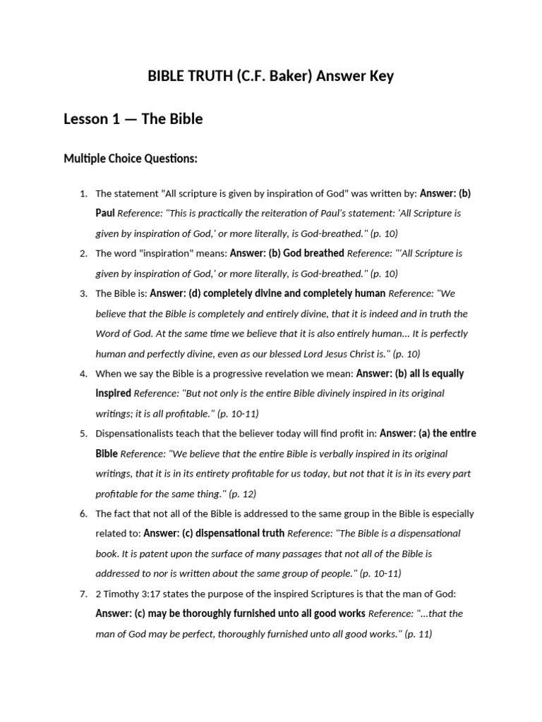 Bible Truth: Key Concepts Explained | PDF | Salvation | God The Father