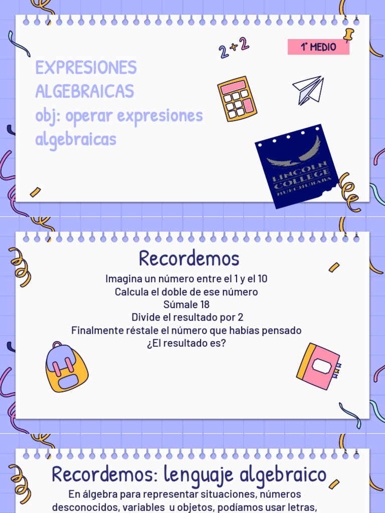 Operaciones con Expresiones Algebraicas | PDF | Multiplicación | Polinomio