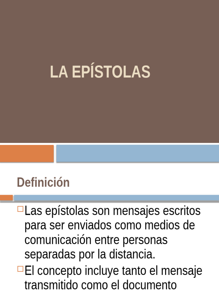 Definición y función de las epístolas | PDF