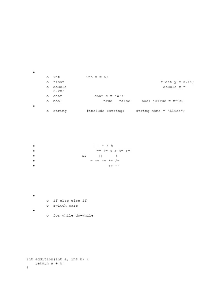Introduction au langage C++ PDF | PDF | C ++ | Booléen