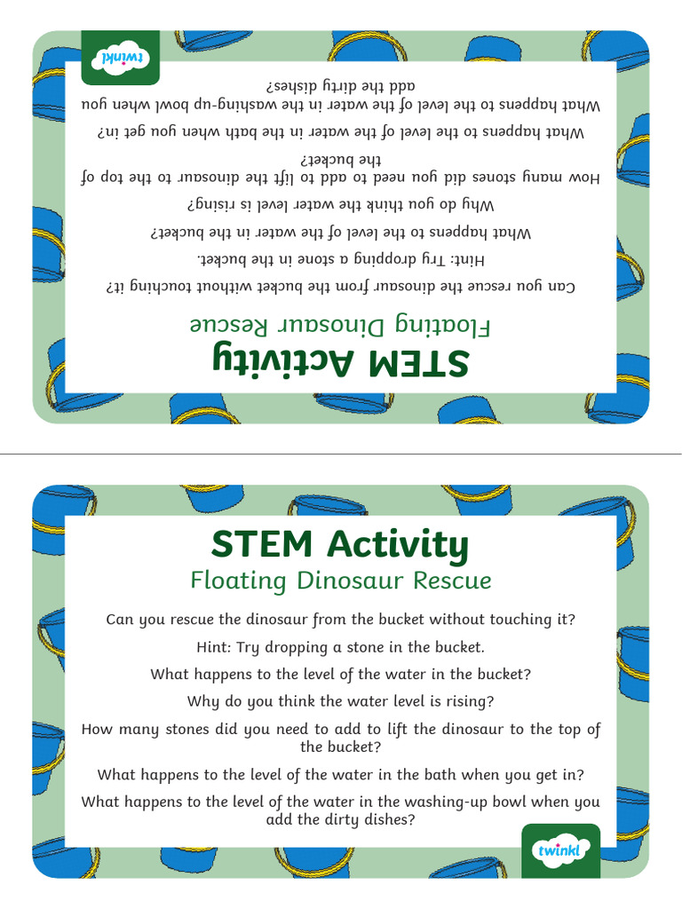 Floating Dinosaur Rescue Prompt Card | PDF