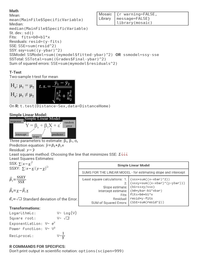 Statistical Analysis Techniques in R | PDF | Errors And Residuals ...