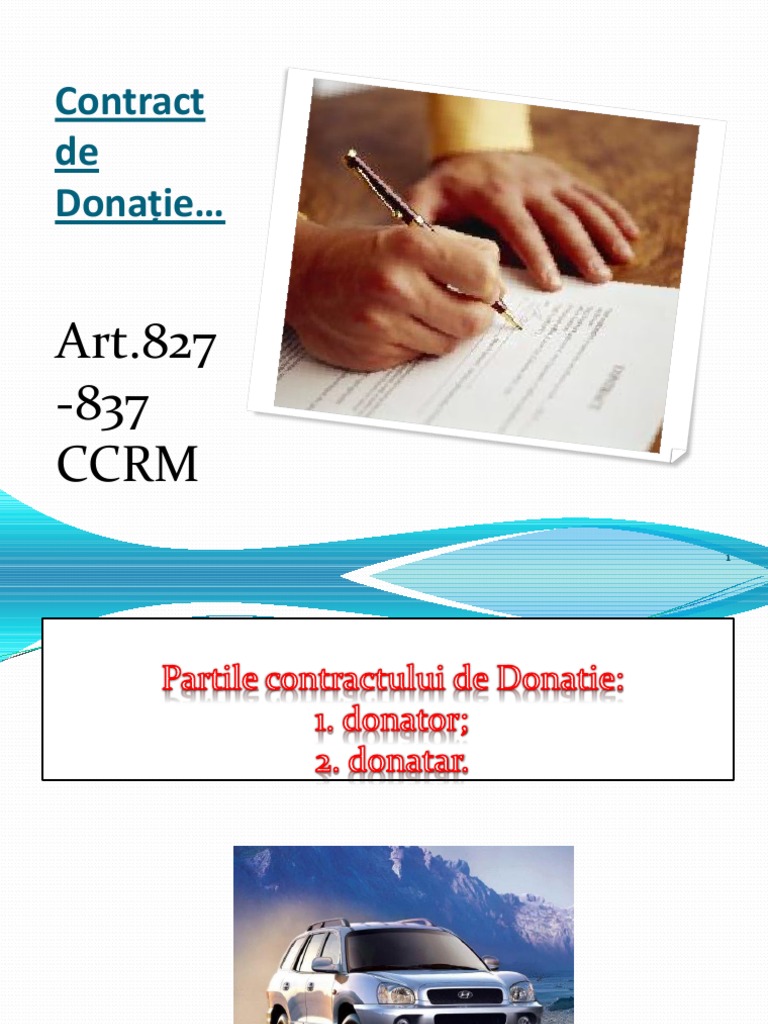 Contract De Donatie