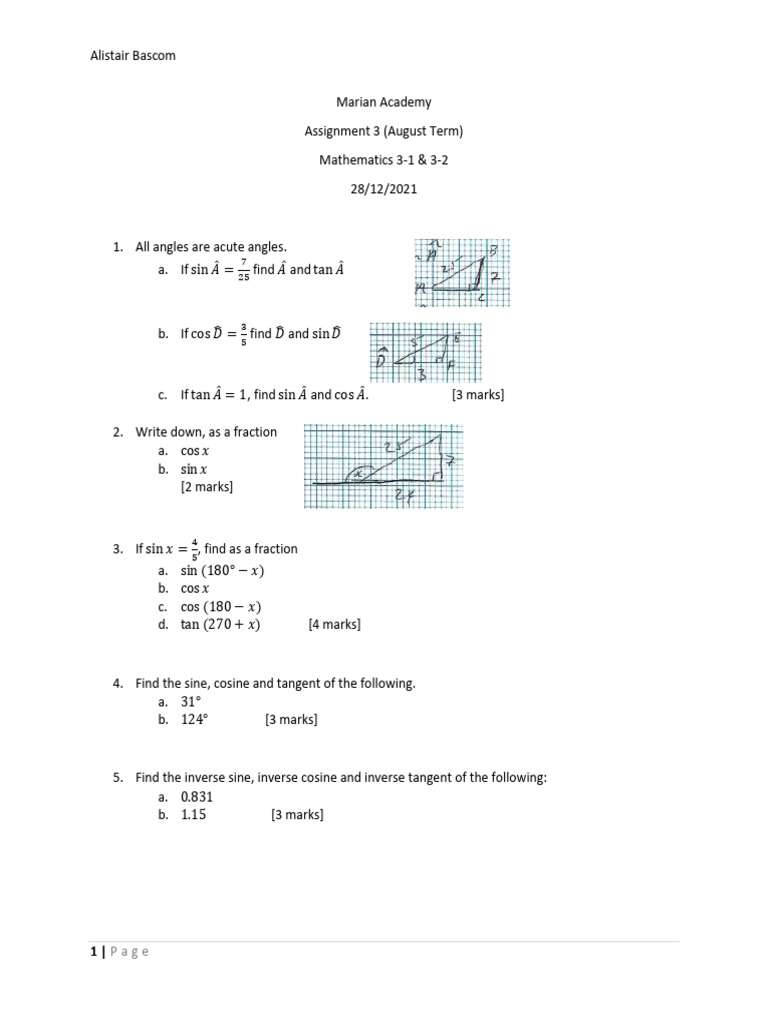 MathF3 1 - 3 2Assignment3ATW | PDF