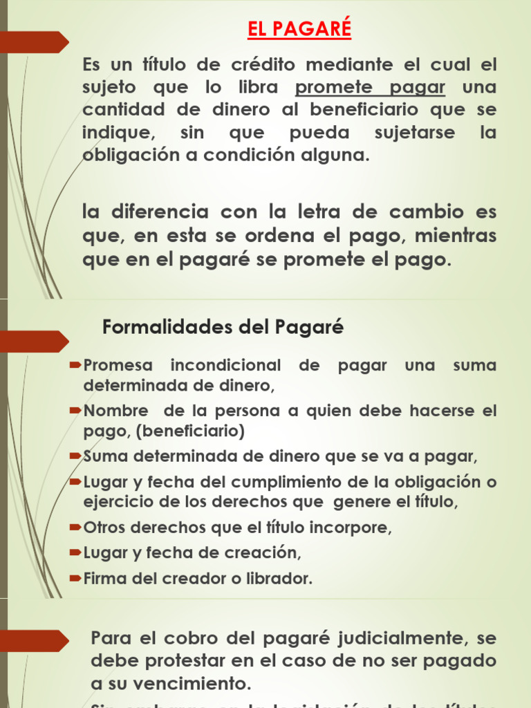 El Pagaré PDF | PDF | Pagaré