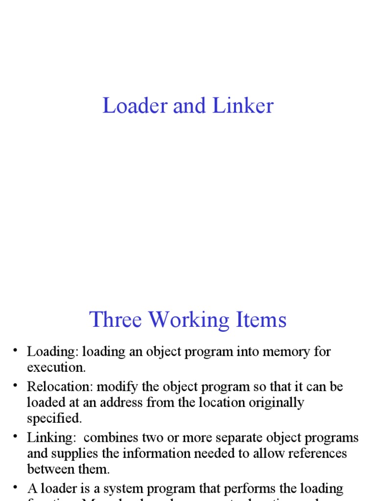 Loader and Linker Functions Explained | PDF