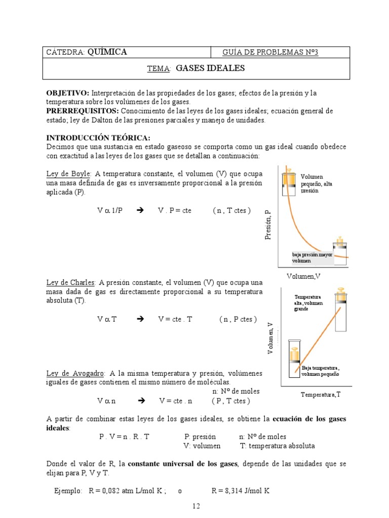 Problemas de Gases Ideales en Química | PDF | Gases | Naturaleza