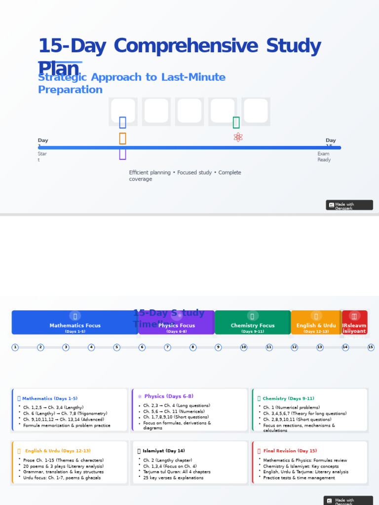 Comprehensive Study Plan 20250429134302 | PDF | Concept | Analysis