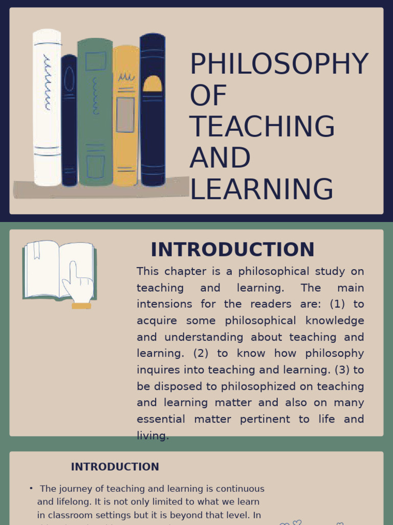 Philosophy Of Teaching And Learning Pdf Learning Teachers