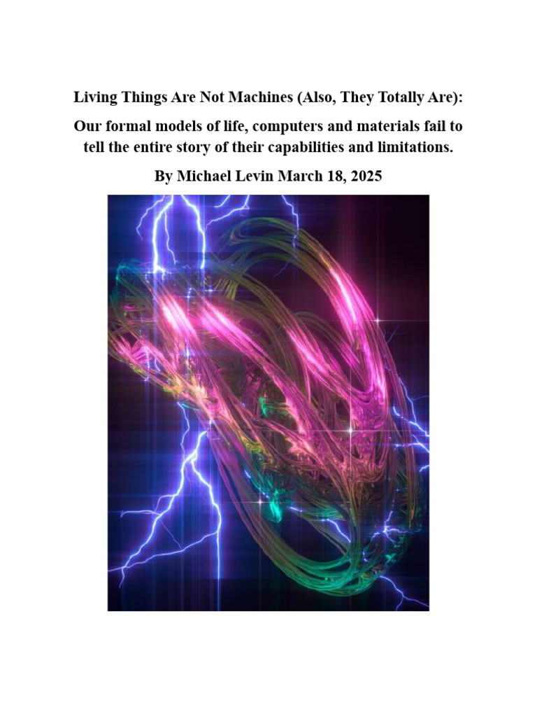 Rethinking Life: Machines vs. Organisms | PDF | Mind | Metaphor