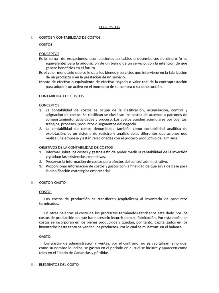 Contabilidad y Clasificación de Costos | PDF | Costo | Contabilidad de ...