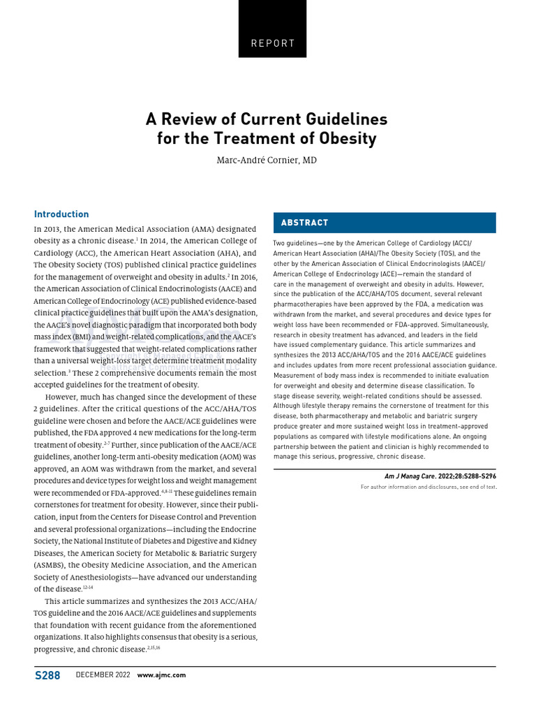 Updated Guidelines for Obesity Treatment | PDF | Body Mass Index | Obesity