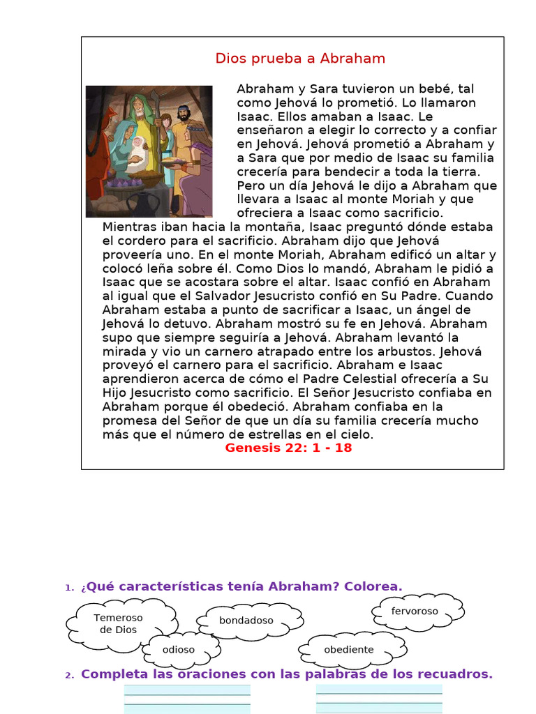 La fe de Abraham y la prueba de Isaac | PDF | Abrahán | Isaac