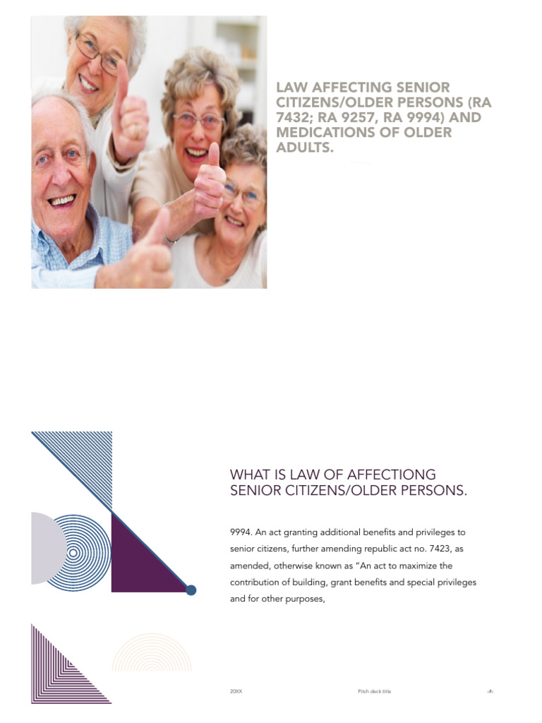 Laws on Senior Citizens' Rights and Medications | PDF | Social Programs ...