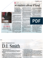 The Northside Sun: D.I. Smith On Matters About R'Land