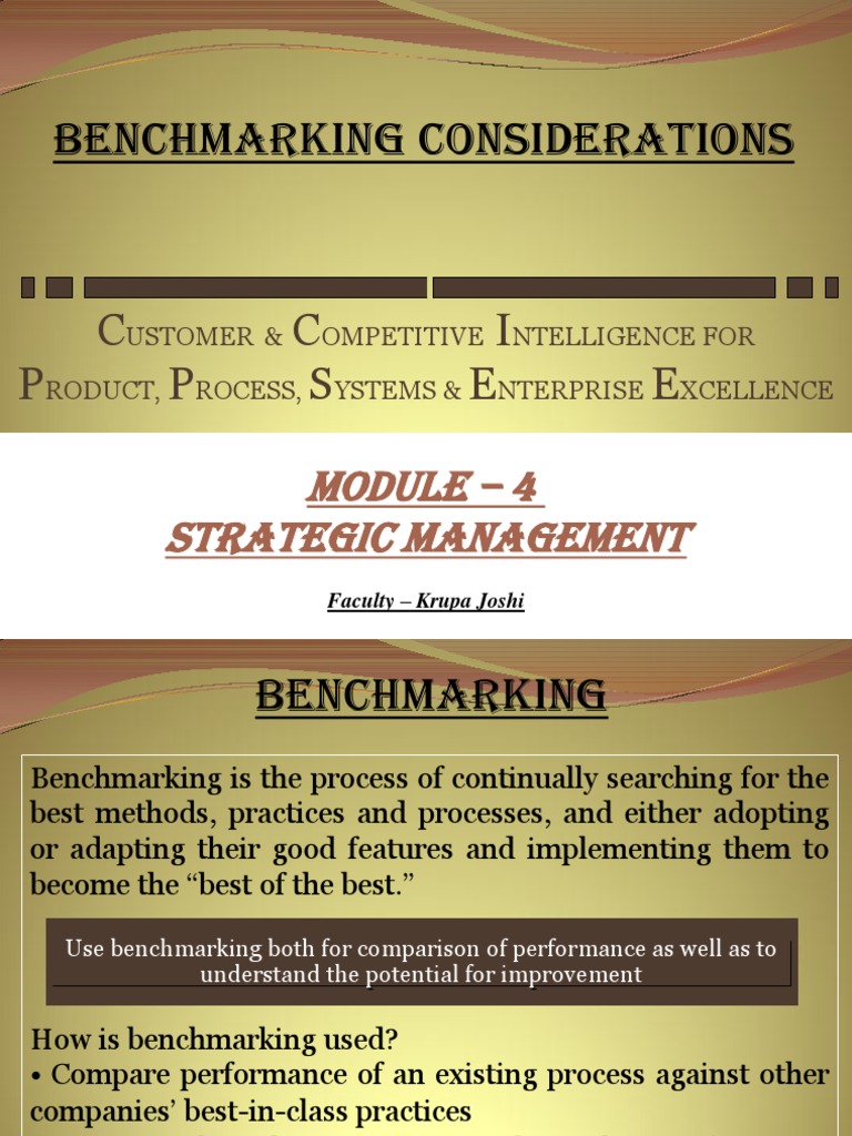 Benchmarking for Performance Excellence | PDF | Benchmarking | Business ...