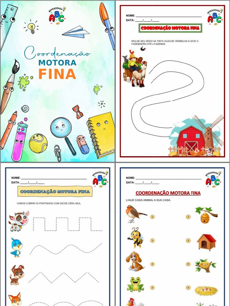 Apostila Colorida Coordenação Motora Fina | PDF