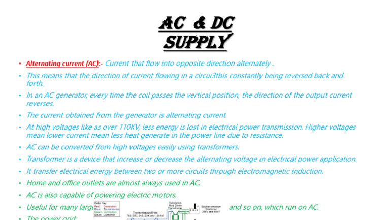 Ac & DC Supply | PDF