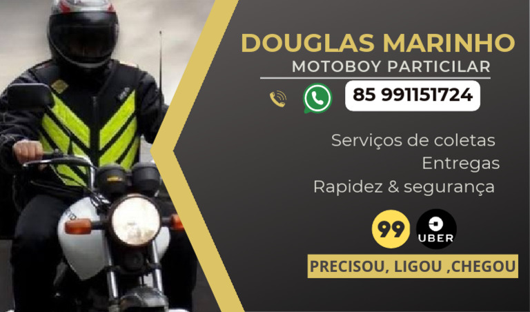 Cartão de Visita Motoboy Preto e Branco - 20250428 - 111250 - 0000 | PDF