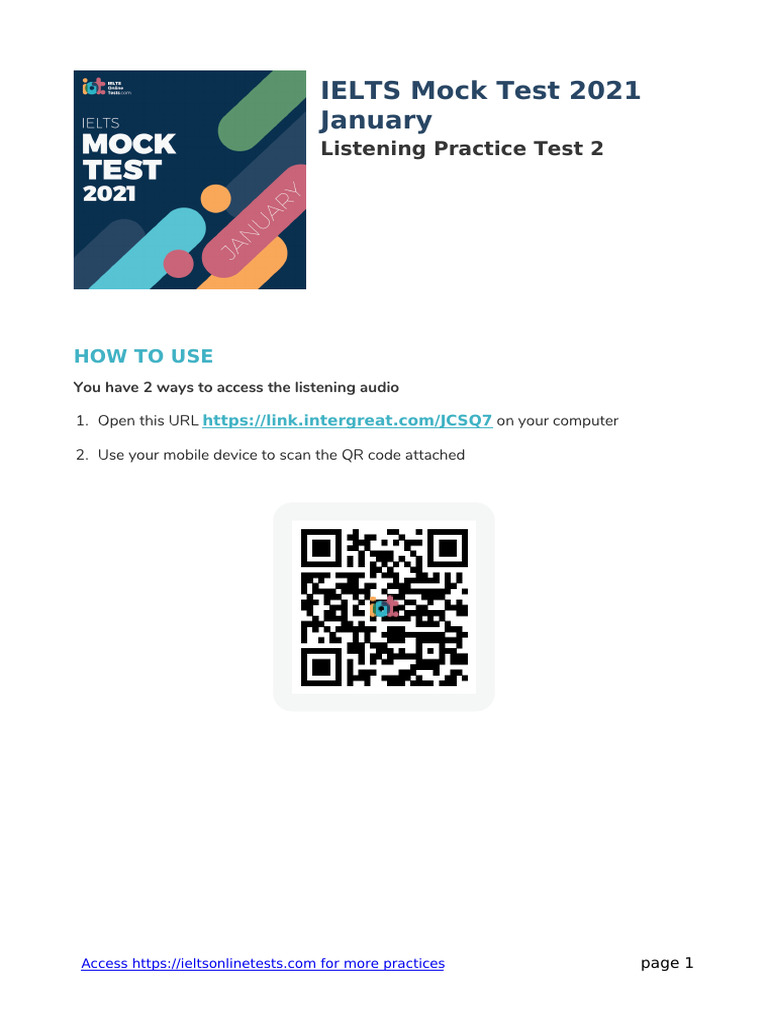IELTS Listening Practice Test Guide | PDF | Meat | Adjective
