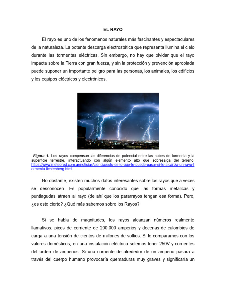 1 El Rayo | PDF | Relámpago | Tormentas