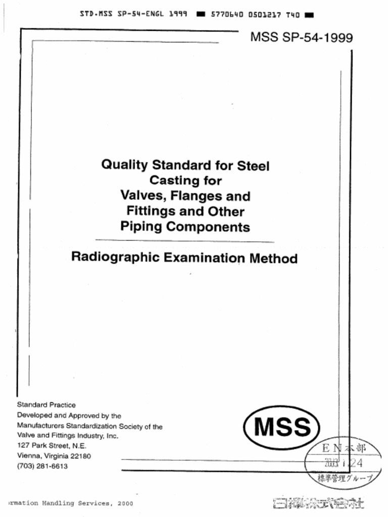 MSS SP-54 (1999) | PDF