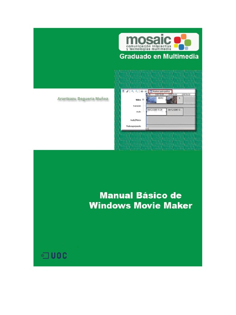 Manual Basico de Windows Movie Maker PDF Vídeo Multimedia