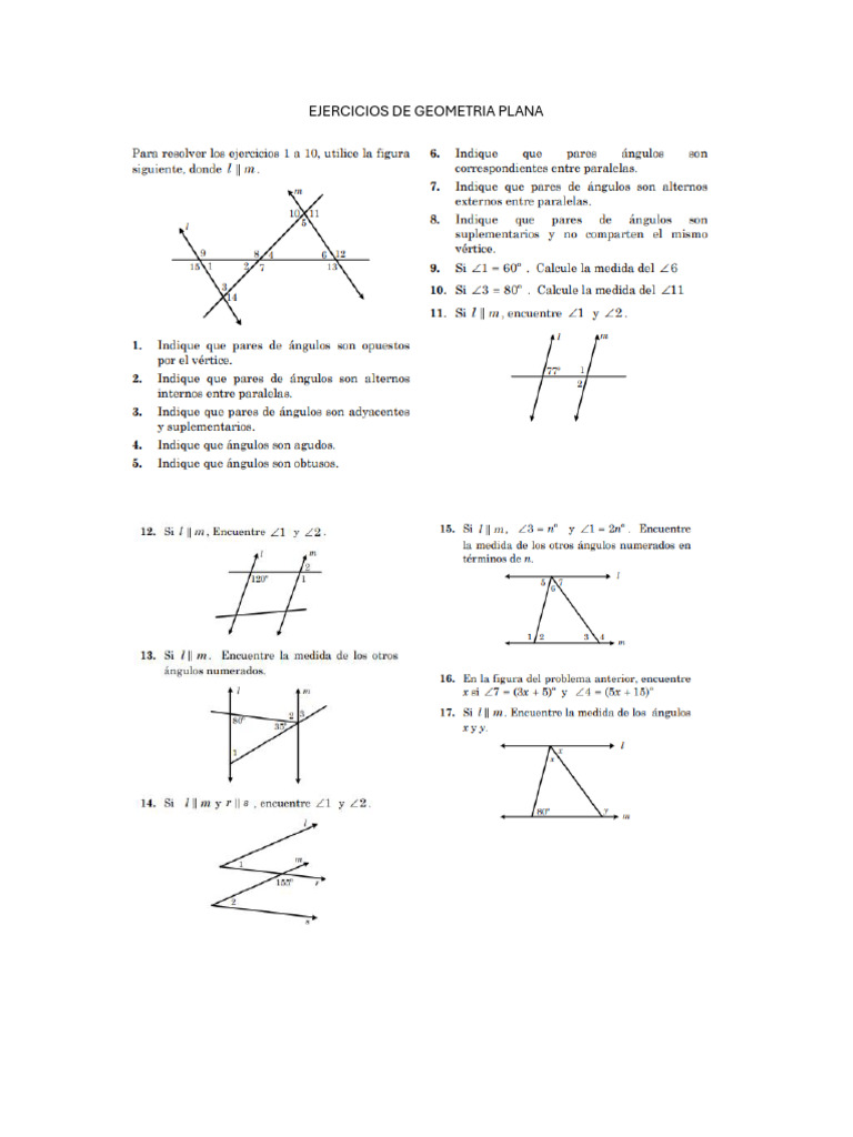 Ejercicios de Geometria Plana | PDF