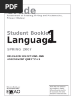 Grade 3 EQAO Language Test Prep | PDF | Educational Assessment