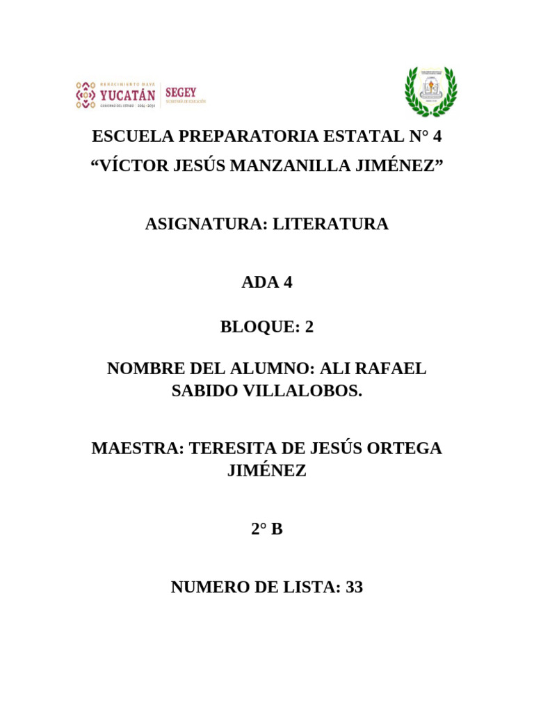 Ada 4 | PDF | Metro (poesía) | Poesía