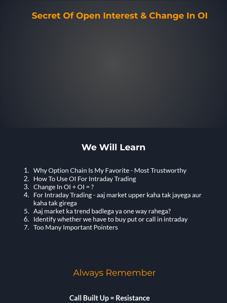 Open Interest Insights for Traders | PDF
